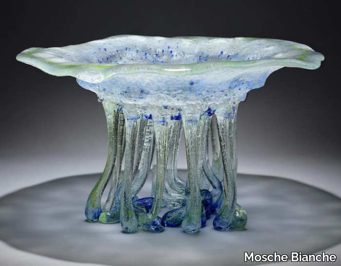 REAL JELLYFISH - Glass sculpture / centerpiece _ Mosche Bianche