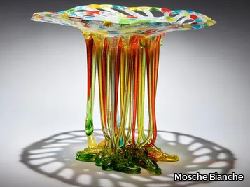 COLOURED ARC - Glass sculpture / centerpiece _ Mosche Bianche