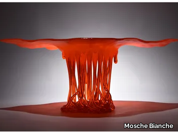 RED SUNSHINE - Glass sculpture / centerpiece _ Mosche Bianche