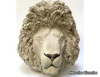 WHITE LION - Ceramic sculpture _ Mosche Bianche