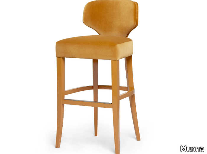 MELODY - High upholstered velvet stool _ Munna