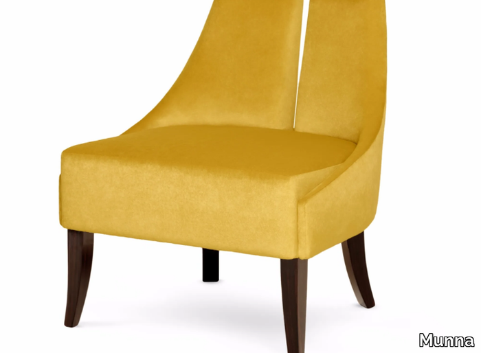 POLAIRE - Upholstered velvet armchair _ Munna