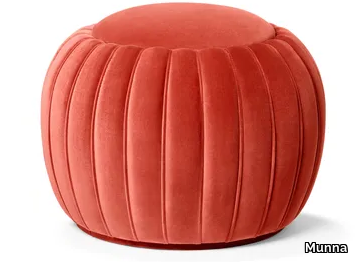 MELLOW - Upholstered round velvet pouf _ Munna