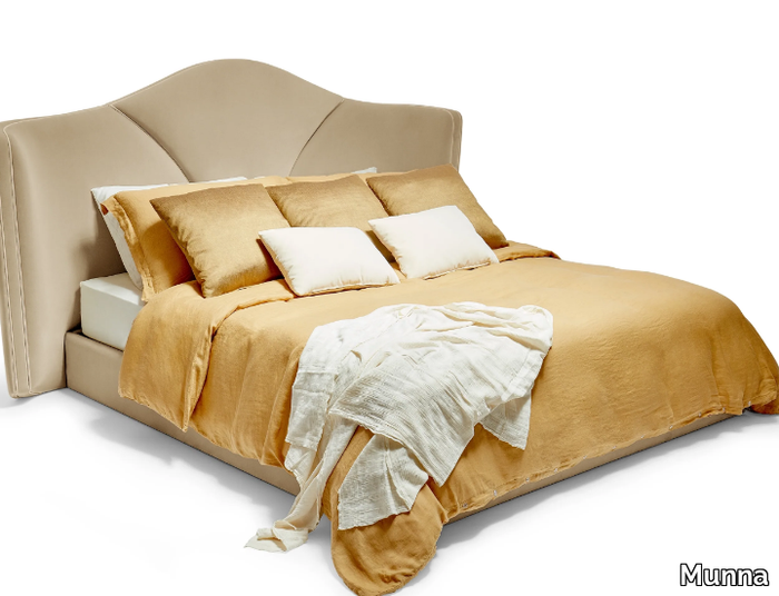 JOSEPHINE M 180 - Upholstered velvet double bed _ Munna