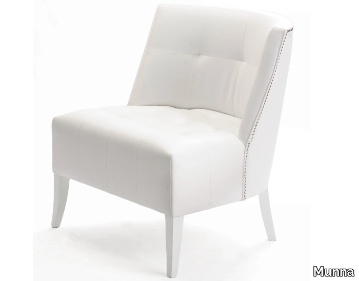 CAPRICE - Upholstered leather easy chair _ Munna