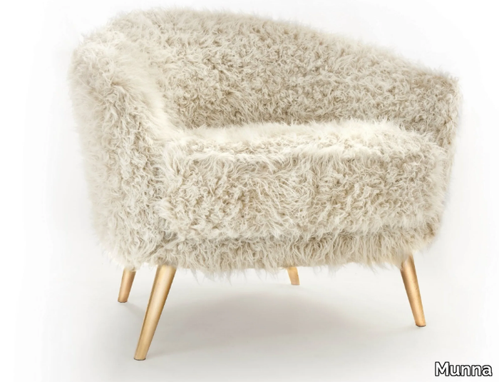 CUTIE - Upholstered fur armchair _ Munna