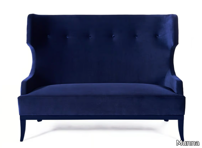 SOFT AND CREAMY - 2 seater tufted velvet sofa _ Munna