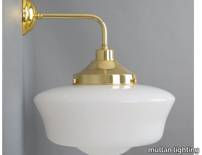 1920'S SCHOOLSHOUSE - Brass wall lamp _ mullan lighting