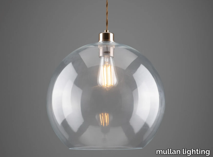 EDEN 350MM CLEAR SPHERE PENDANT - Handmade pendant lamp _ mullan lighting