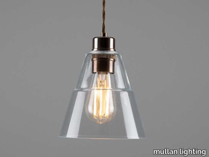 LYX CLEAR GLASS PENDANT LIGHT - Handmade pendant lamp _ mullan lighting