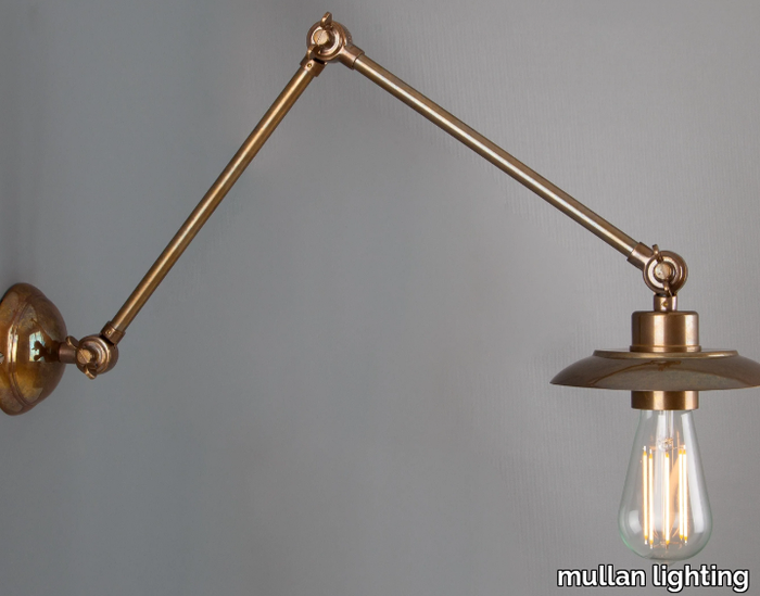 REZNOR ADJUSTABLE POSTER LIGHT - Handmade adjustable brass wall lamp _ mullan lighting