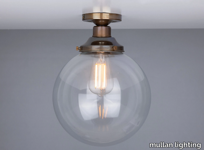 RIAD 25CM GLOBE CEILING LIGHT FITTING - LED handmade ceiling lamp _ mullan lighting