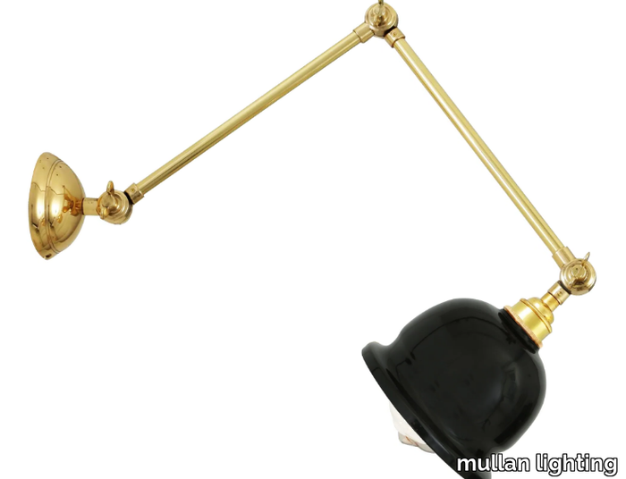 NICO POLISHED BRASS - Adjustable brass wall lamp _ mullan lighting