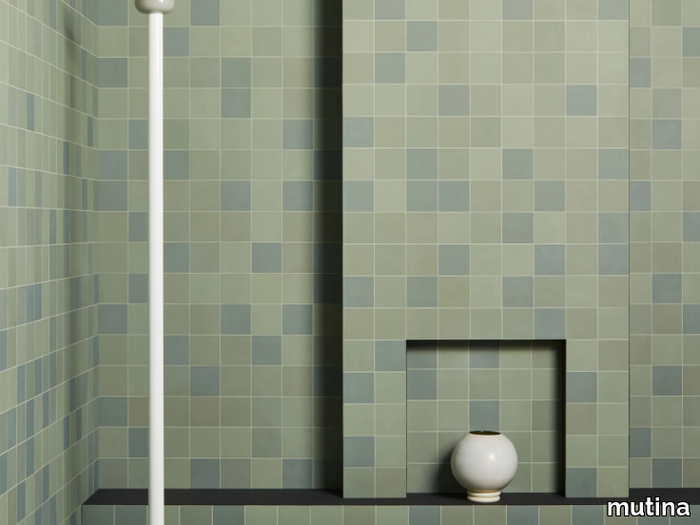 MEWS GREEN - Porcelain stoneware wall/floor tiles _ Mutina