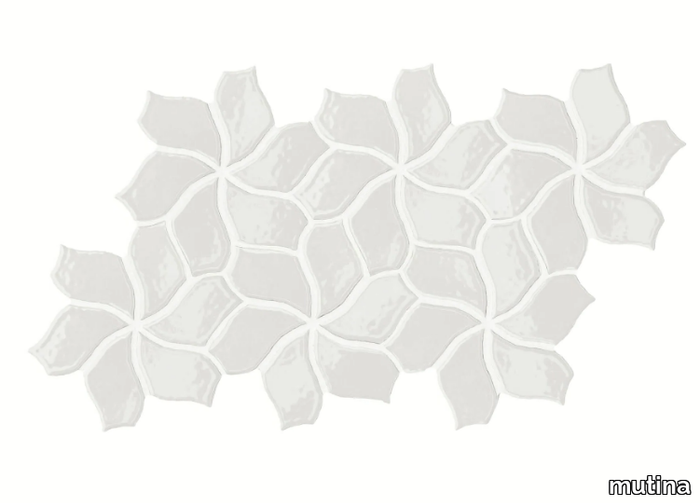 BOTANICA FLOWER WHITE GLOSSY - Glazed porcelain stoneware wall/floor tiles _ Mutina