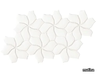 BOTANICA FLOWER WHITE MATT - Glazed porcelain stoneware wall/floor tiles _ Mutina