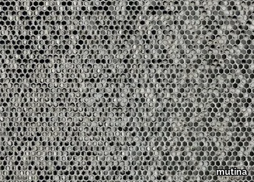 PHENOMENON HONEYCOMB GLOSSY ARGENTO - Porcelain stoneware 3D Wall Mosaic _ Mutina