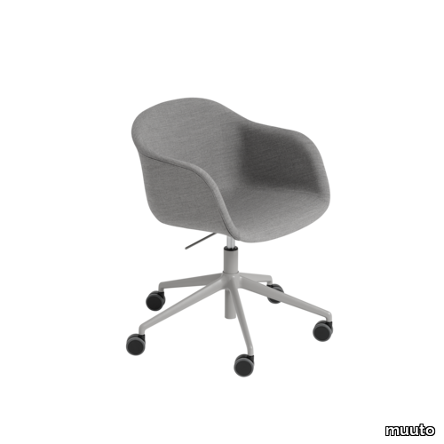 Fiber Armchair Swivel Base w. Gas Lift and Castors