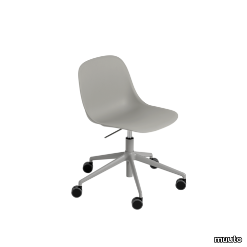 Fiber Side Chair Swivel Base w. Gas Lift and Castors