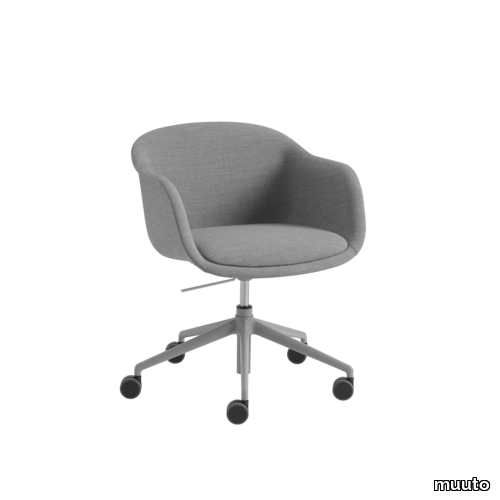 Fiber Conference Armchair Swivel Base w. Gas Lift, Castors and Tilt