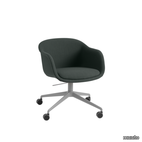 Fiber Conference Armchair Swivel Base w. Castors and Tilt