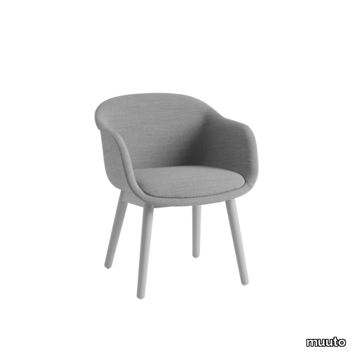 Fiber Conference Armchair Wood Base