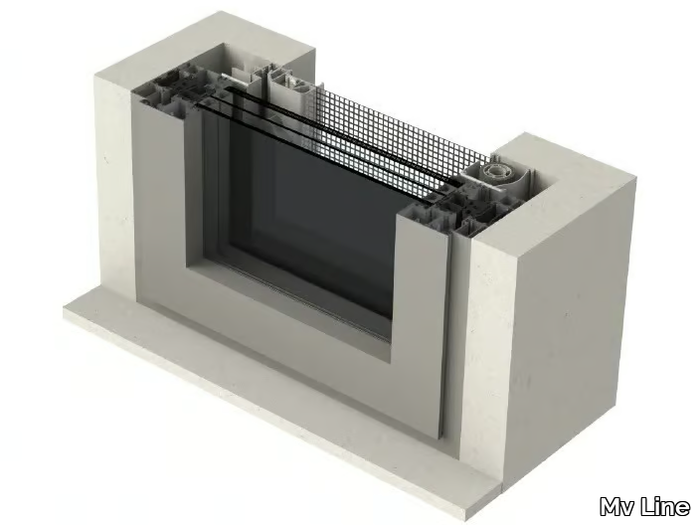 IRENE INCAS LATERALE - Built-in insect screen with guide system _ Mv Line