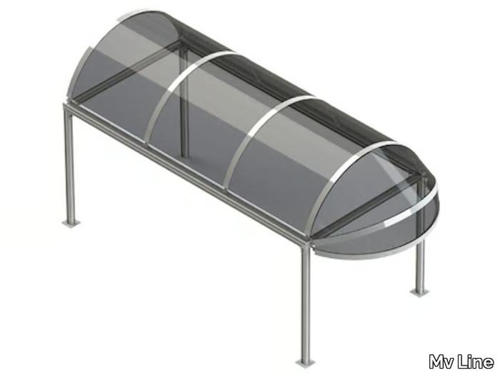 POLYCARBONATE TUNNEL - Aluminium canopy with polycarbonate cover for outdoor use _ Mv Line