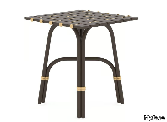 GUBUK - Square powder coated aluminium garden side table _ Myface