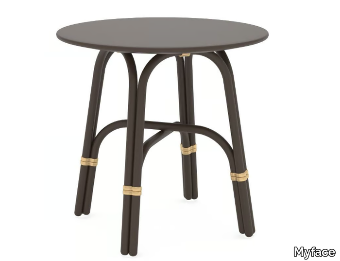 GUBUK - Round powder coated aluminium garden side table _ Myface