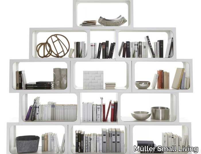 BOXIT - Open freestanding plywood bookcase _ Müller Small Living