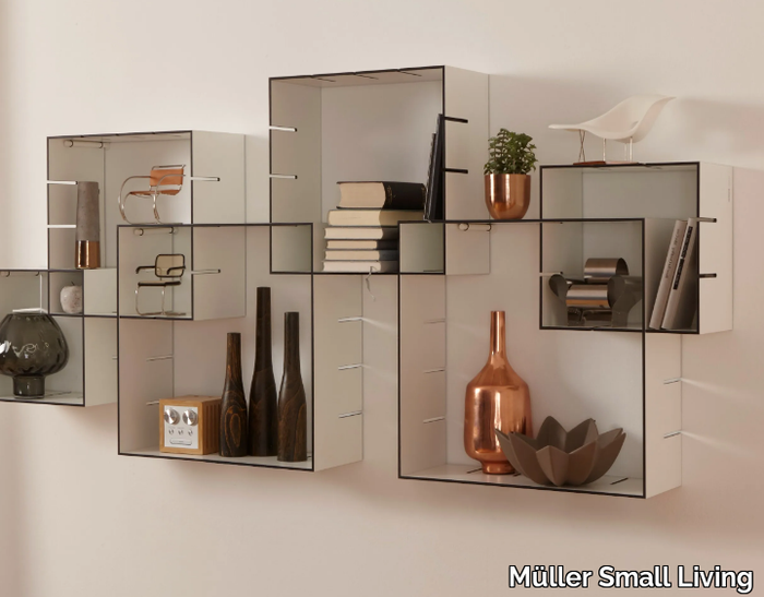 KONNEX - Wall-mounted sectional bookcase _ Müller Small Living