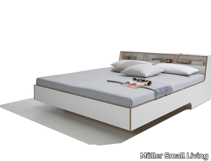 SLOPE - Bed with storage headboard _ Müller Small Living