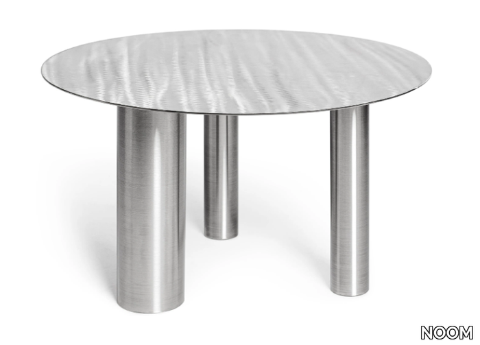 BRANDT CS1 - Low round stainless steel coffee table _ NOOM