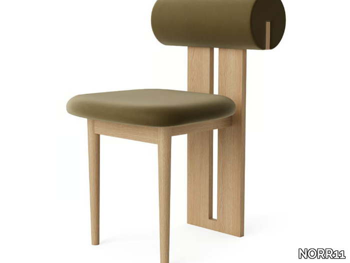 HIPPO CHAIR - Velvet and oak easy chair _ NORR11