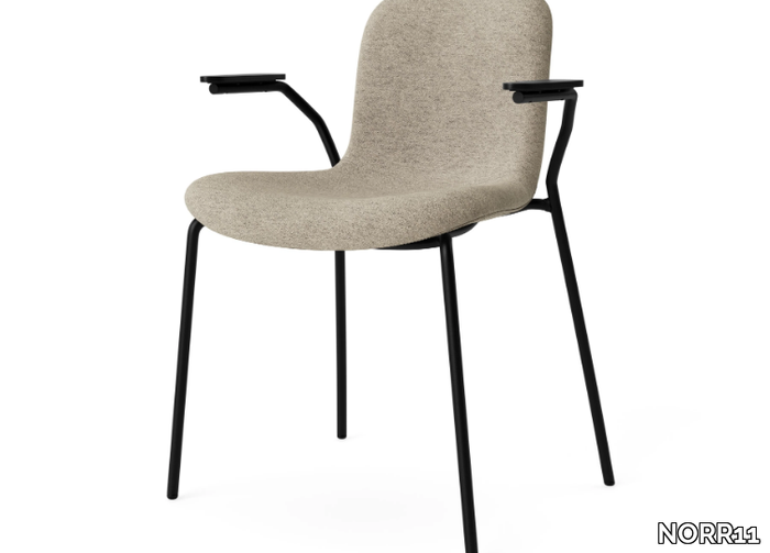 LANGUE STACK SOFT - Stackable fabric chair with armrests _ NORR11