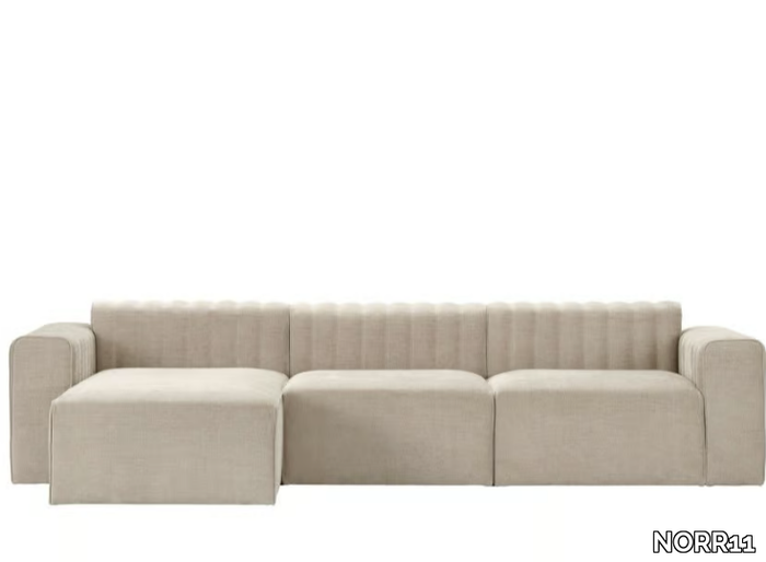 RIFF - Modular 3 seater fabric sofa with chaise longue _ NORR11