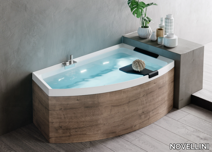 DIVINA O - Corner asymmetric bathtub _ NOVELLINI