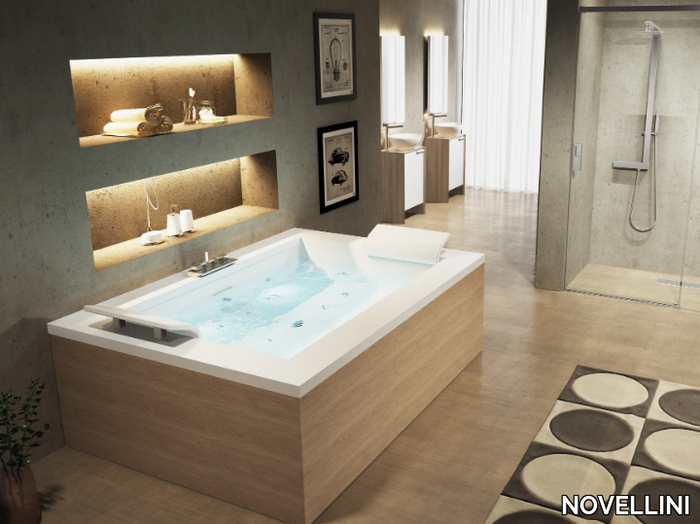 SENSE DUAL - 2 seater rectangular bathtub _ NOVELLINI