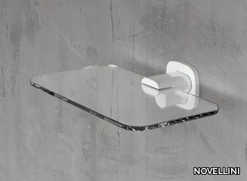 EDGE - Glass bathroom wall shelf _ NOVELLINI