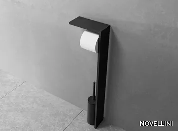 FRAME - Single toilet roll holder and toilet brash holder _ NOVELLINI