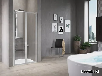 FREE 2 P (HIGH VERSION) - Niche shower cabin with folding door _ NOVELLINI