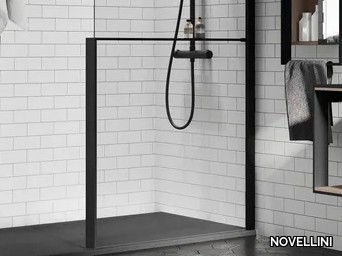 KUADRA H FRAME - Aluminium storage shelf for shower panel _ NOVELLINI