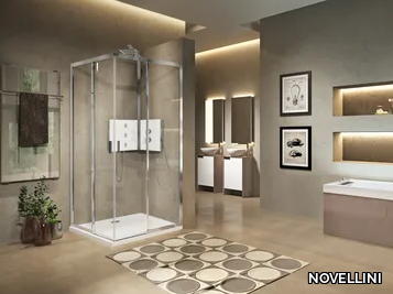 LUNES AH - Corner shower cabin with sliding door _ NOVELLINI