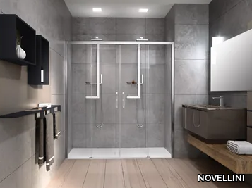 ROSE ROSSE 2A - Niche shower cabin with sliding door _ NOVELLINI