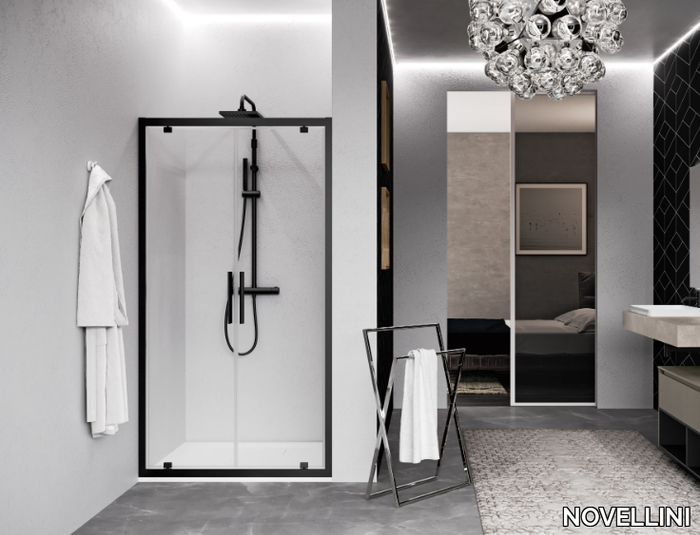 KUADRA 2.0 2B - Niche shower cabin with pivot door _ NOVELLINI