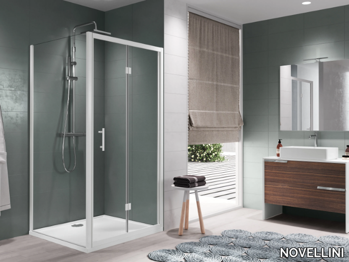 ZEPHYROS S - Corner shower cabin with folding door _ NOVELLINI