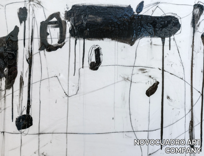 BLACK DROPS I - Canvas Painting _ NOVOCUADRO ART COMPANY