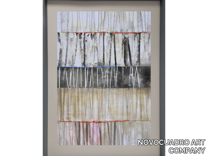 RITMO ROJO - AZUL I - Paper Painting _ NOVOCUADRO ART COMPANY
