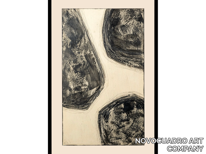 STONE BALANCE II - Wooden Painting _ NOVOCUADRO ART COMPANY